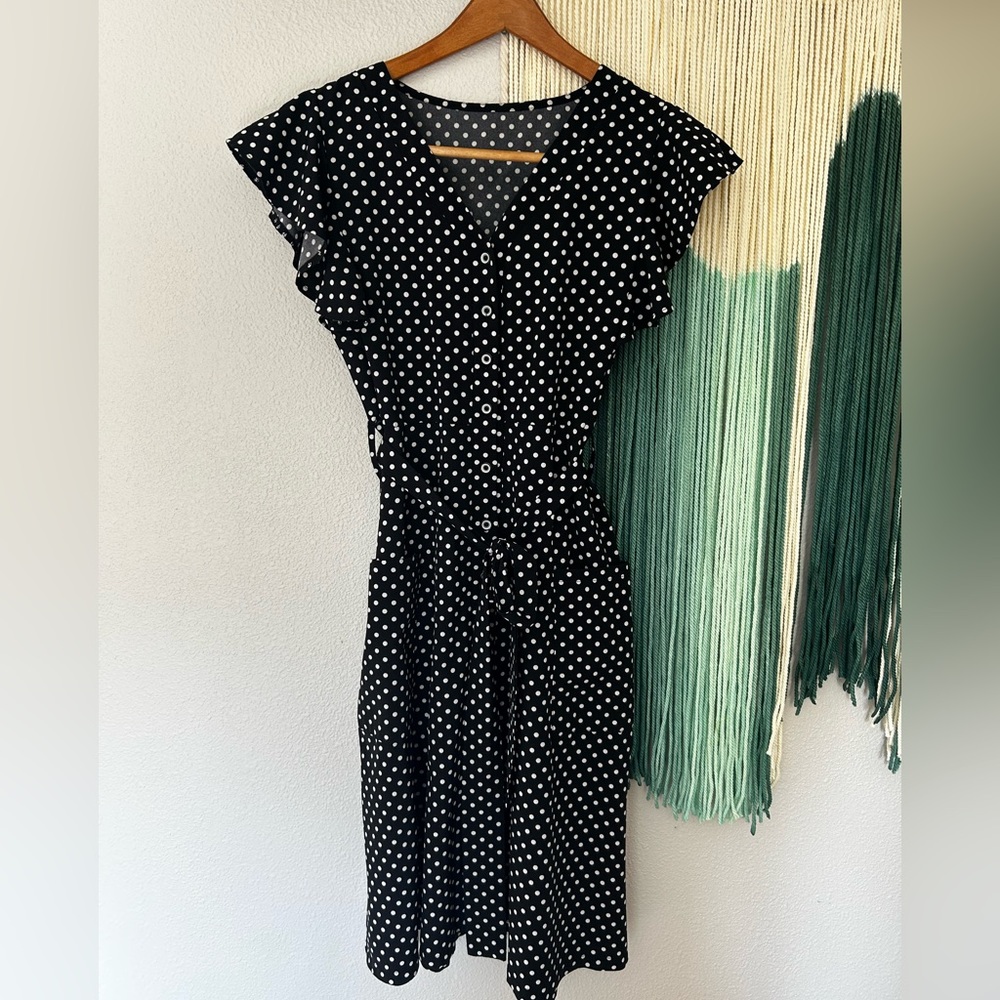 Vintage women’s polka dot dress, size medium